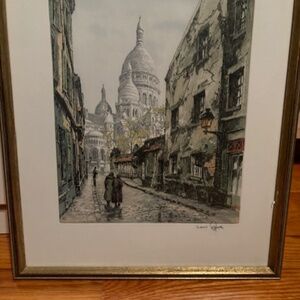 Signed Etching of Montmartre